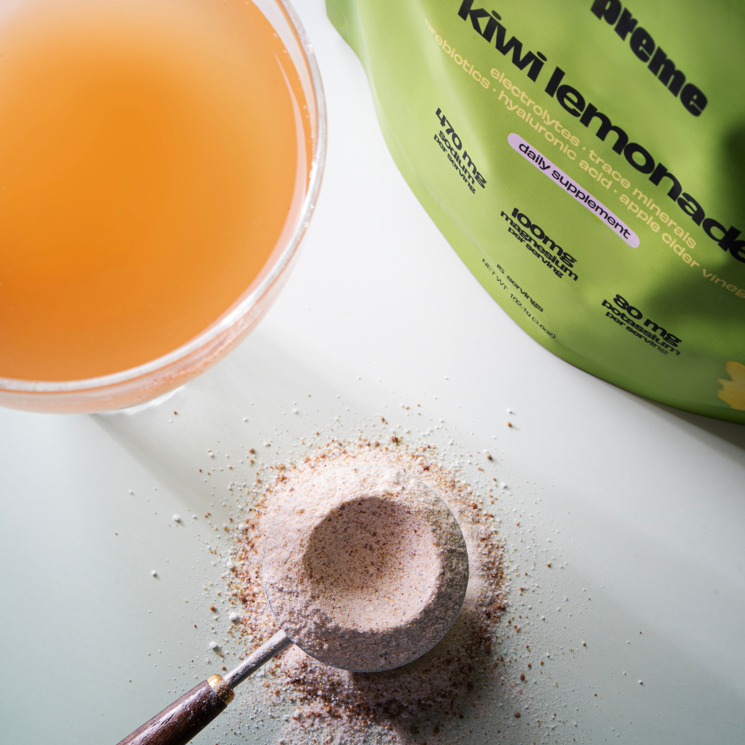 kiwi lemonade prebiotic electrolytes with hyaluronic acid