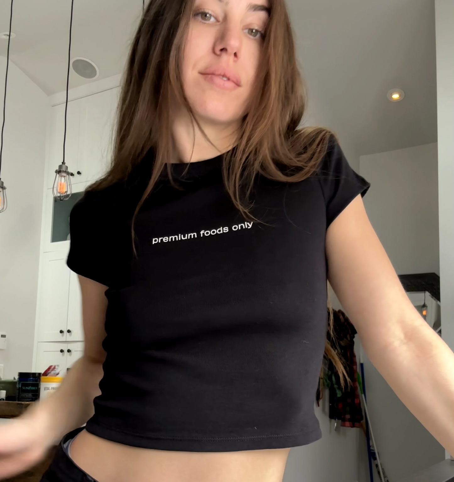 'premium foods only' baby t-shirt