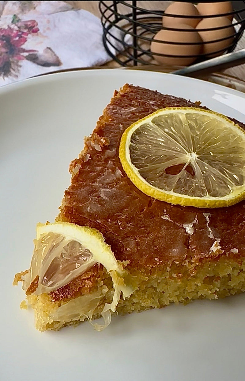 Glazed Gluten Free Lemon Loaf, High in Protein and Fiber (Refined Sugar Free!)